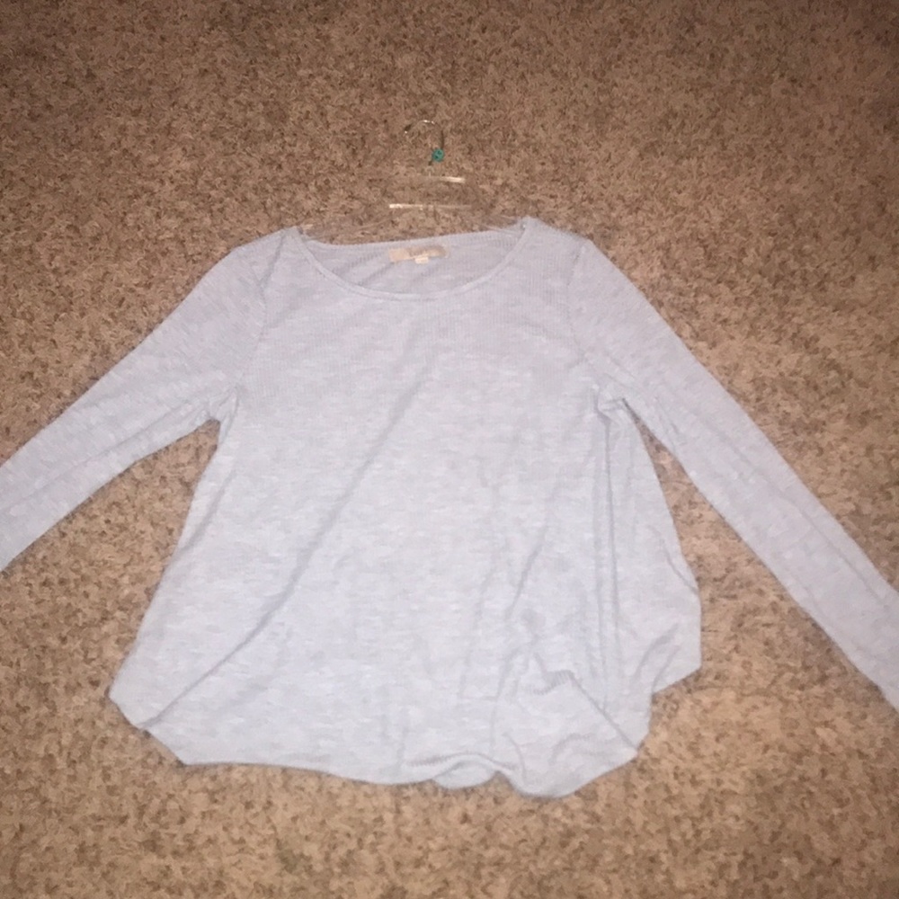 Long sleeve blue shirt